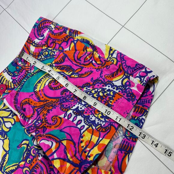 Lilly Pulitzer Shorts Womens 4 Pink Multi Callahan Sea and Be Seen Resort Preppy - Picture 12 of 12